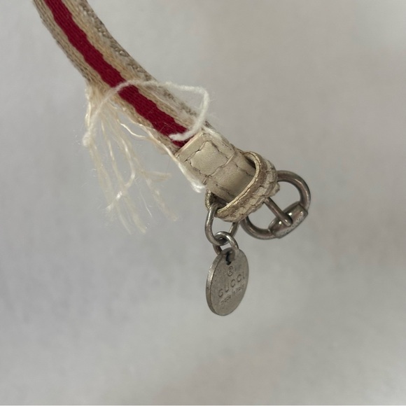 GUCCI LOVES YOU Bracelet for Japan Red White Stripe Hanging Charm - Picture 9 of 13